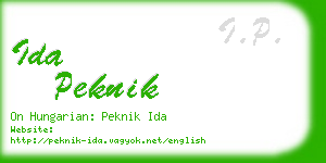 ida peknik business card